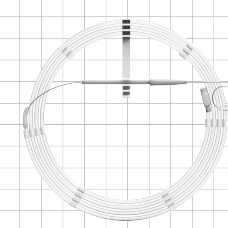 Tubo en espiral para guia (doble curva)